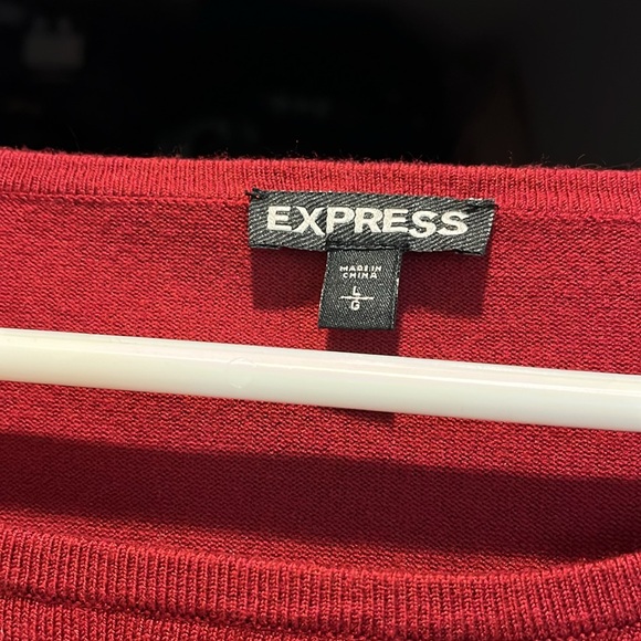 Express Red Sweater Dress, Size L - Picture 2 of 5